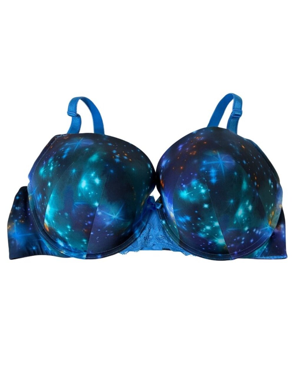 Torrid Curve Galaxy Print 360 Back Smoothing Push-Up T-Shirt Bra 40D Underwire